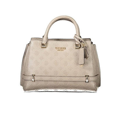 Elevate with the Guess Jeans Beige Polyethylene Women Handbag featuring a chic design and versatile beige tone.