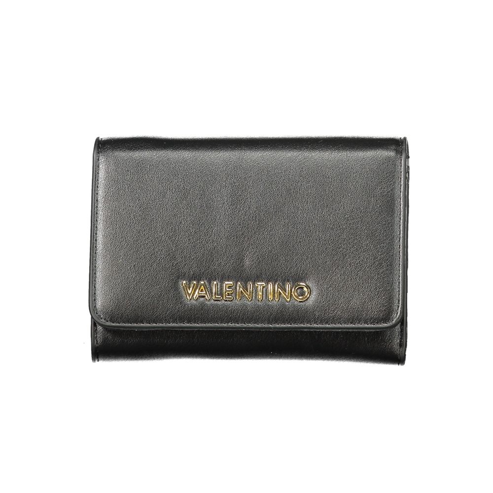 Mario Valentino Black Polyethylene Women Wallet with logo detail front view