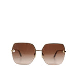 Dolce & Gabbana Gold Brown Gradient Square DG2267 Eyewear Sunglasses