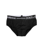 Dolce & Gabbana Black Cotton Stretch Regular Brief Underwear BIK1721-4