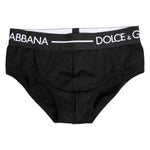 Dolce & Gabbana Black Cotton Stretch Regular Brief Underwear BIK1721-4