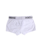 Dolce & Gabbana White Cotton Stretch Regular Boxer Underwear