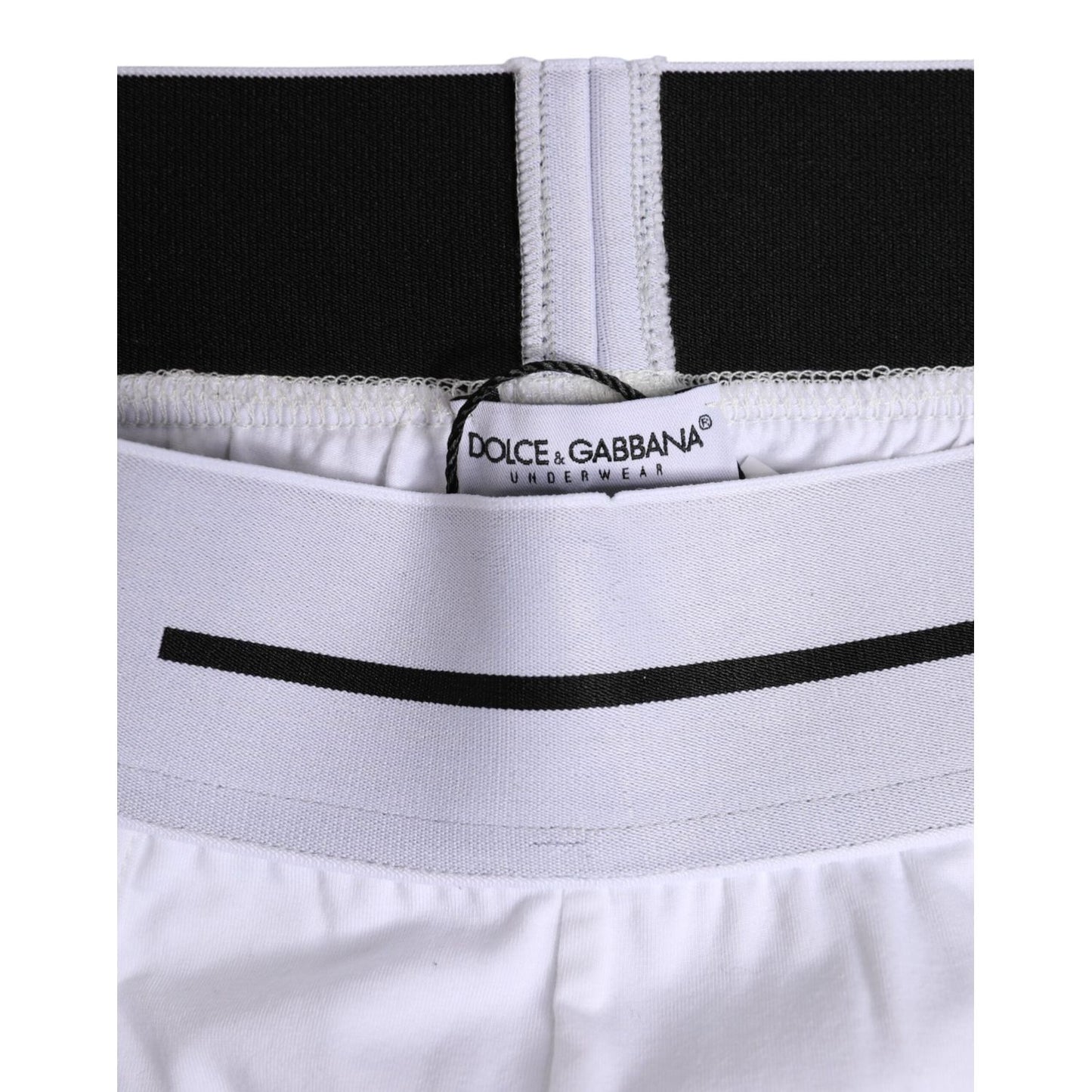 Dolce & Gabbana White Cotton Stretch Regular Boxer Underwear