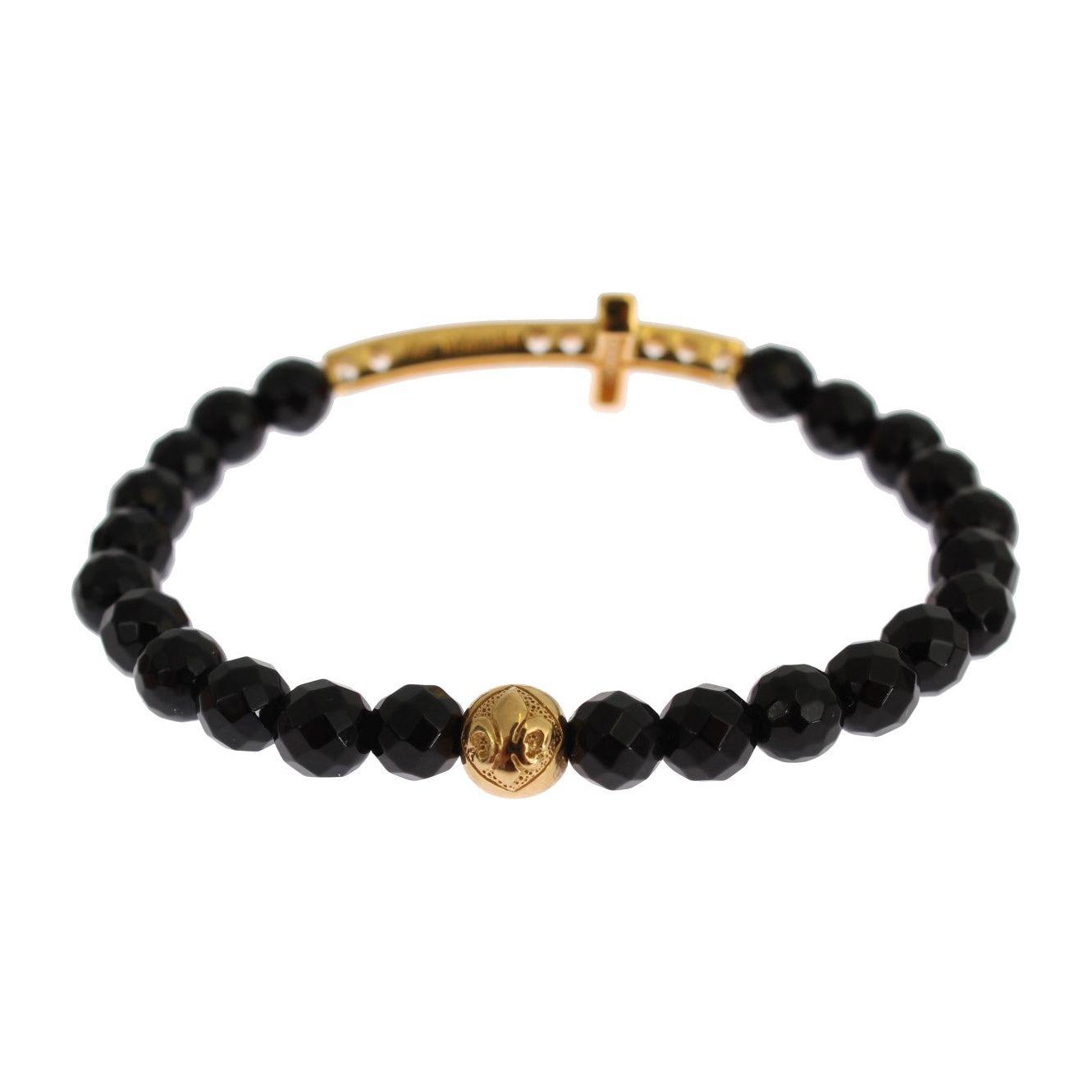 سوار نيالايا مطلي بالذهب الإسترليني مع صليب من الألماس