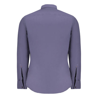 Hugo Boss Blue Cotton Men Shirt