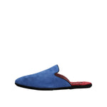 Dolce & Gabbana Blue Suede Capra Slides Flat Slipper Shoes