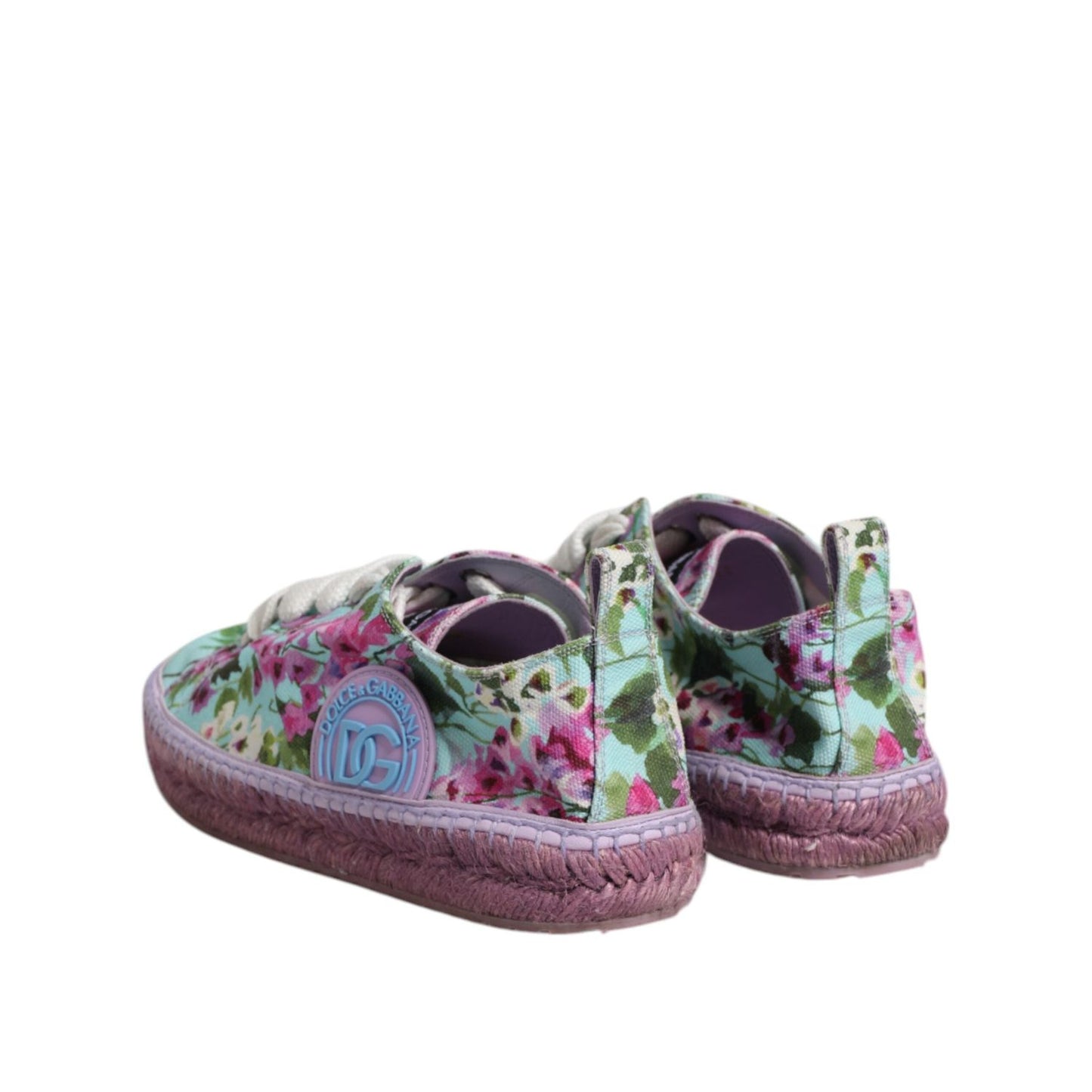 Dolce & Gabbana Multicolor Canvas Espadrilles Sneakers Shoes