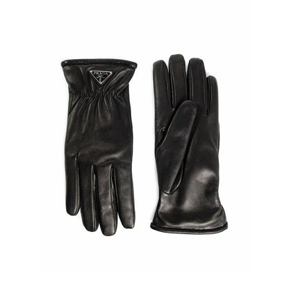 Prada Black Lamb Leather Gloves