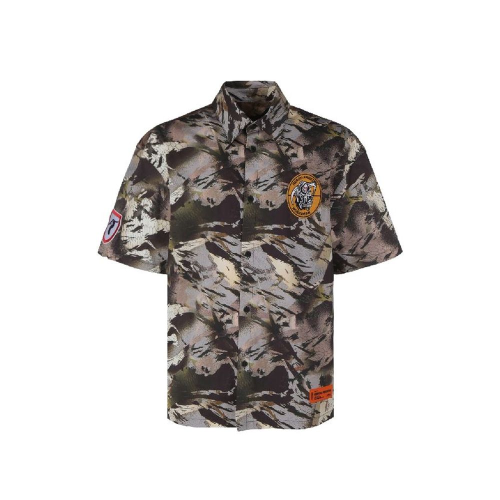 Heron Preston Green Cotton Pattern Shirt