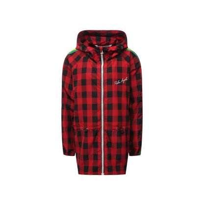 Palm Angels Red Polyamide Full-Length Jacket