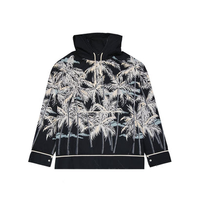 Palm Angels Black Cotton Shell Jacket