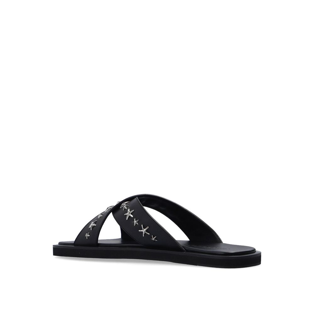 Jimmy Choo Black Calfskin Sandals