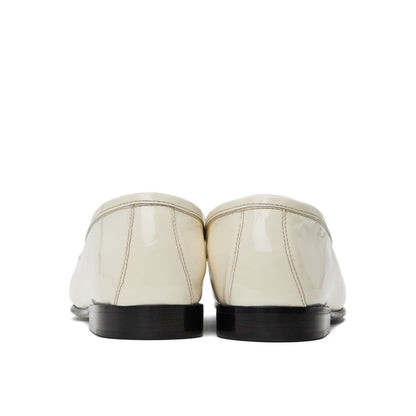 Jimmy Choo White Calfskin Slip-On Loafers