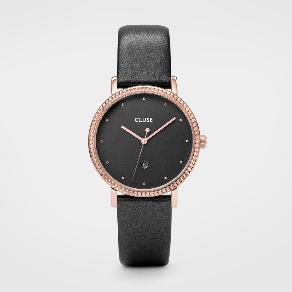 Cluse Gray Leather Dress Watch