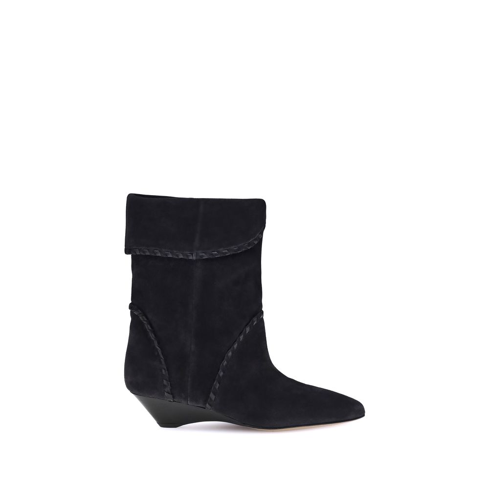 Isabel Marant Black Calf Leather Bos Taurus Ankle Boots