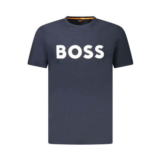Hugo Boss Blue Cotton Men T-Shirt