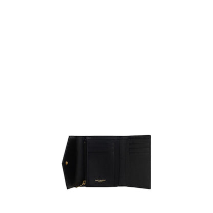 Saint Laurent Black Calf Leather Bos Taurus Wallet