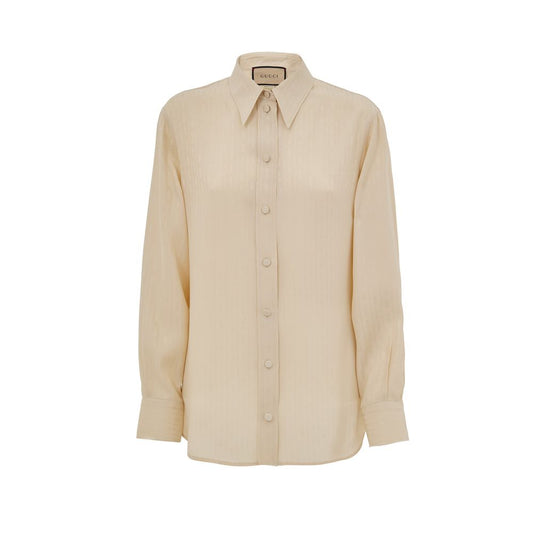 Gucci Beige Silk Shirt GU-9838672-IT40|S