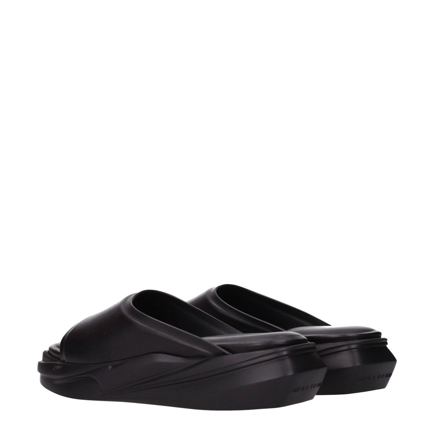 Alyx Black Leather Slippers