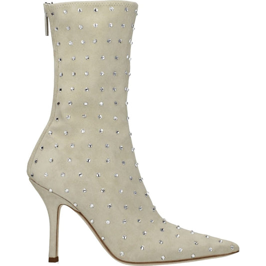 Paris Texas Beige Leather Ankle Boots PA-8547223798025-EU36/US6