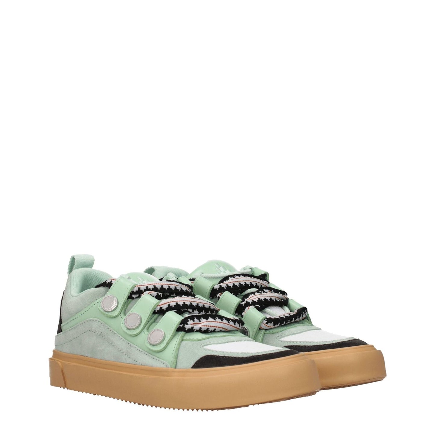 Marcelo Burlon Green Leather Low Top Sneakers