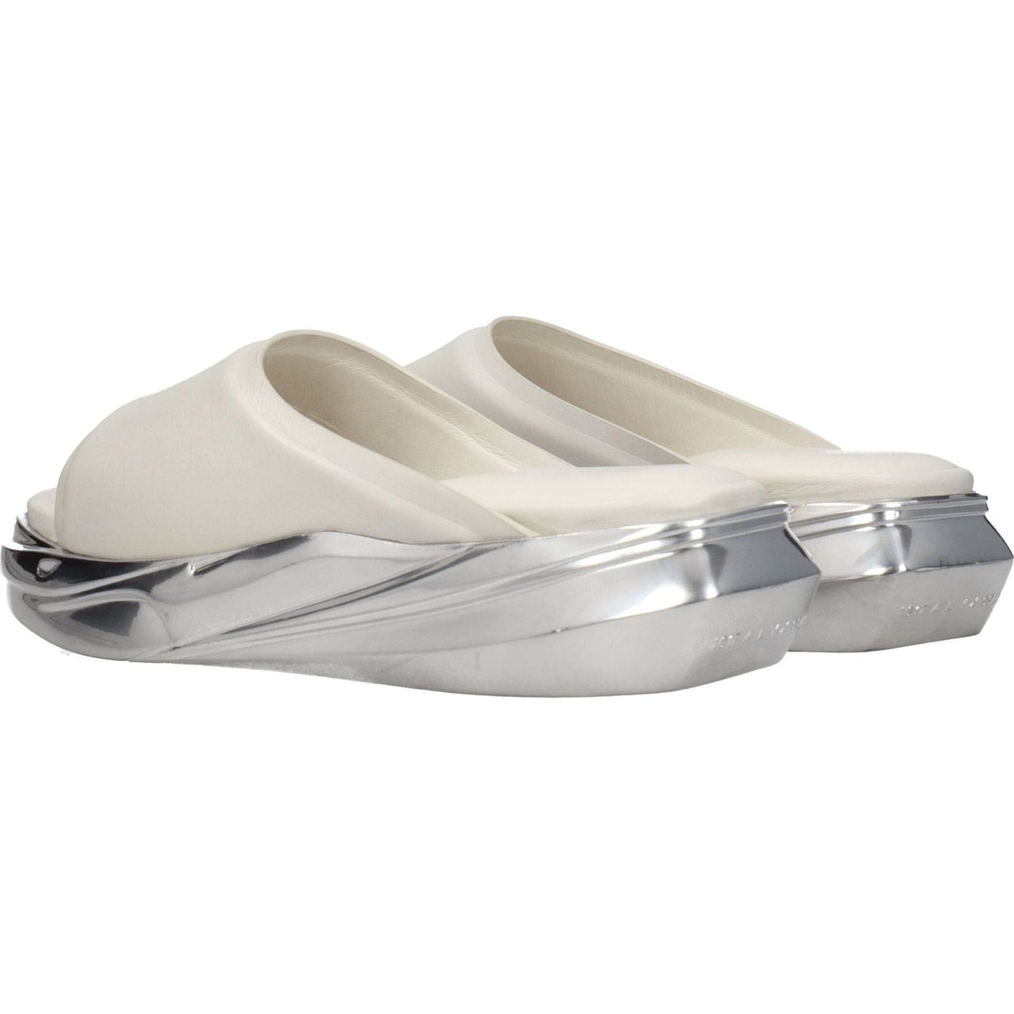 Alyx Gray Leather Slippers Sandals AL-8547243950345-EU40/US10