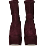 Stuart Weitzman Purple Leather Ankle Boots ST-8547244835081-EU37/US7