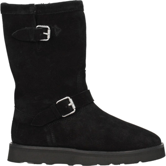 Kenzo Black Leather Ankle Boots KE-8547255189769-EU37/US7