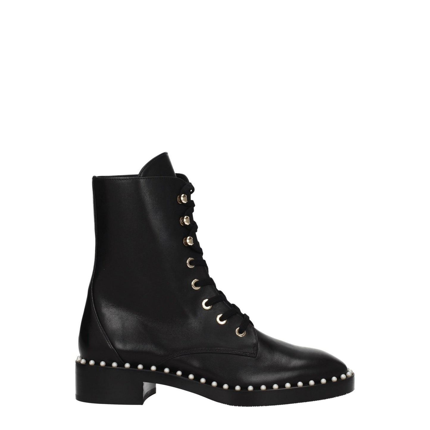 Stuart Weitzman Black Leather Ankle Boots