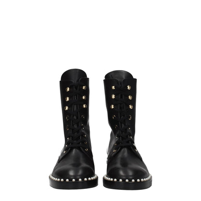 Stuart Weitzman Black Leather Ankle Boots