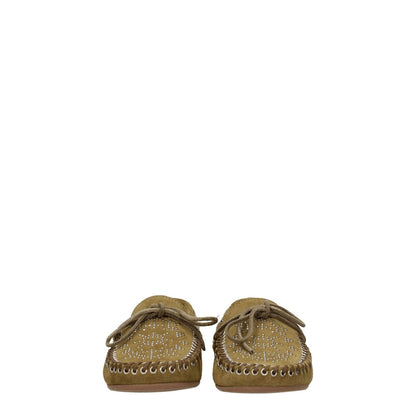 Isabel Marant Green Leather Slip-On Loafers
