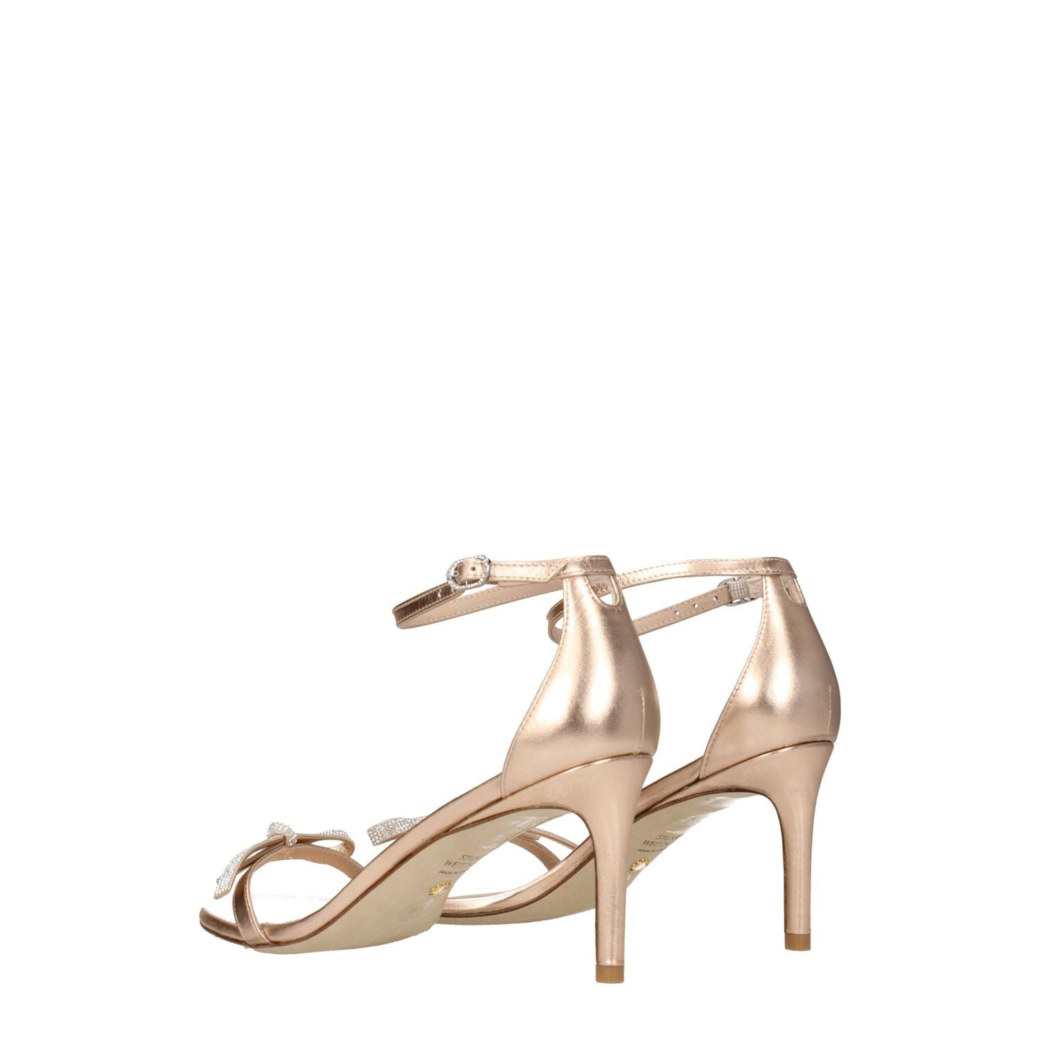 Stuart Weitzman Pink Leather Stiletto Heel Sandals
