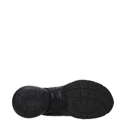 Sole view of Givenchy Black Fabric Athletic Sneakers with rubber grip