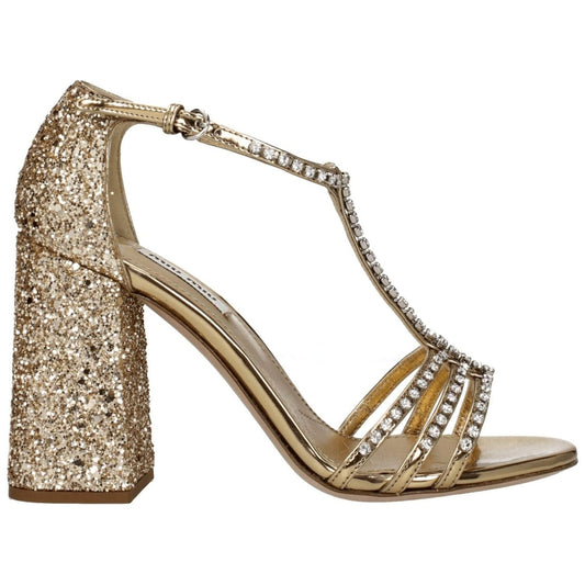 Miu Miu Gold Plastic Platforms MI-8547320824073-EU36/US6