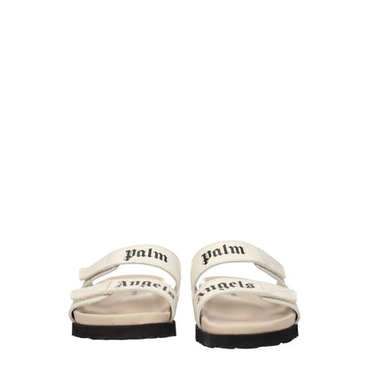 Palm Angels Beige Leather Sandals