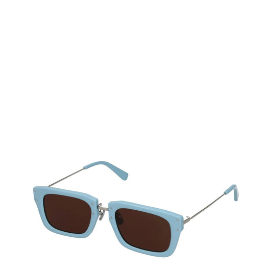 Jacquemus Light Blue Acetate Sunglasses with square frame and dark lenses, includes protective case, MPN 226AC4315041330.