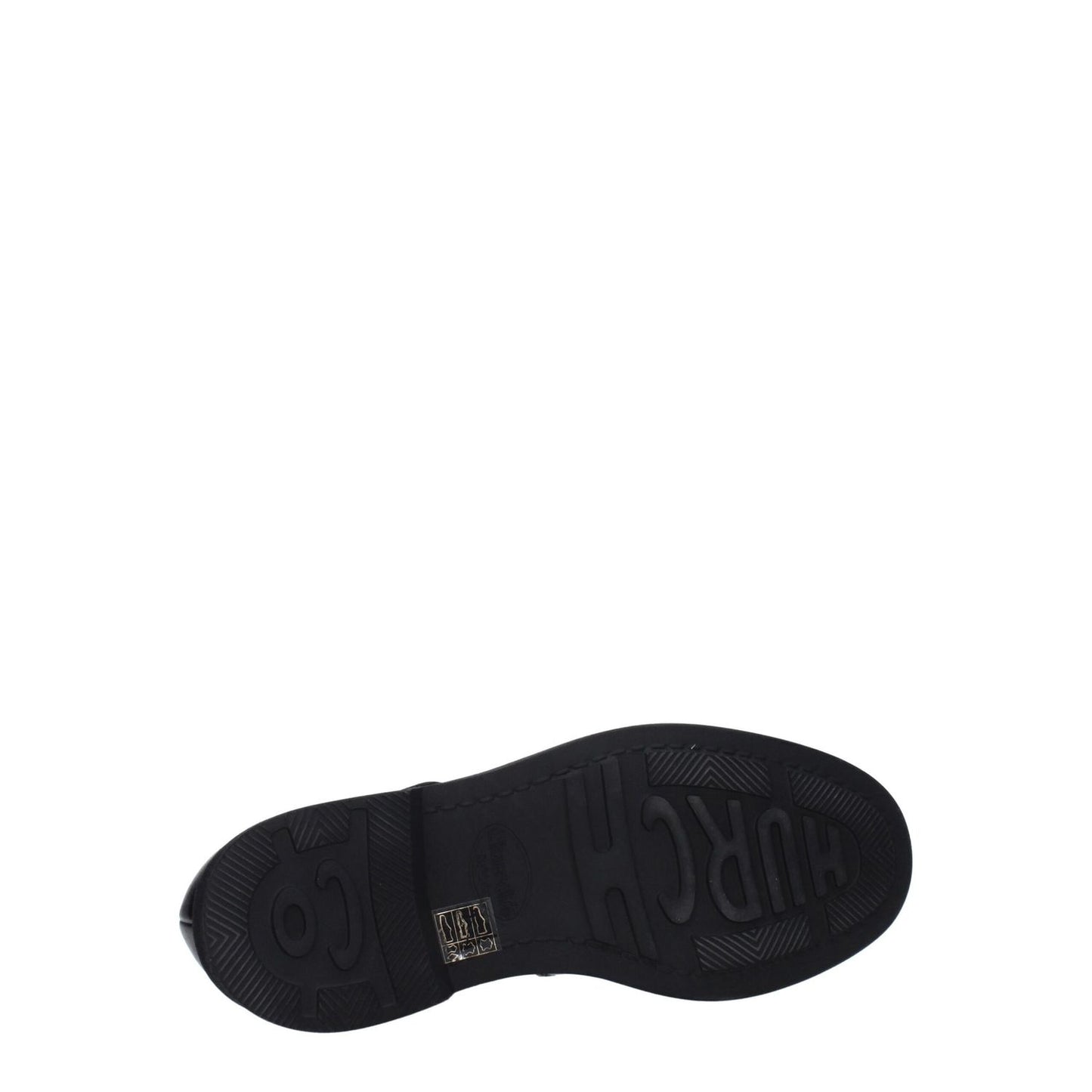 Sole view of Church's Black Leather Oxfords And Derbies with rubber sole and casual style.