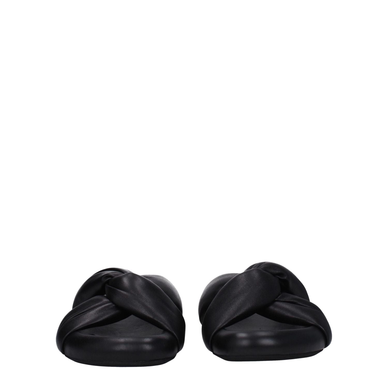Marni Black Leather Slippers