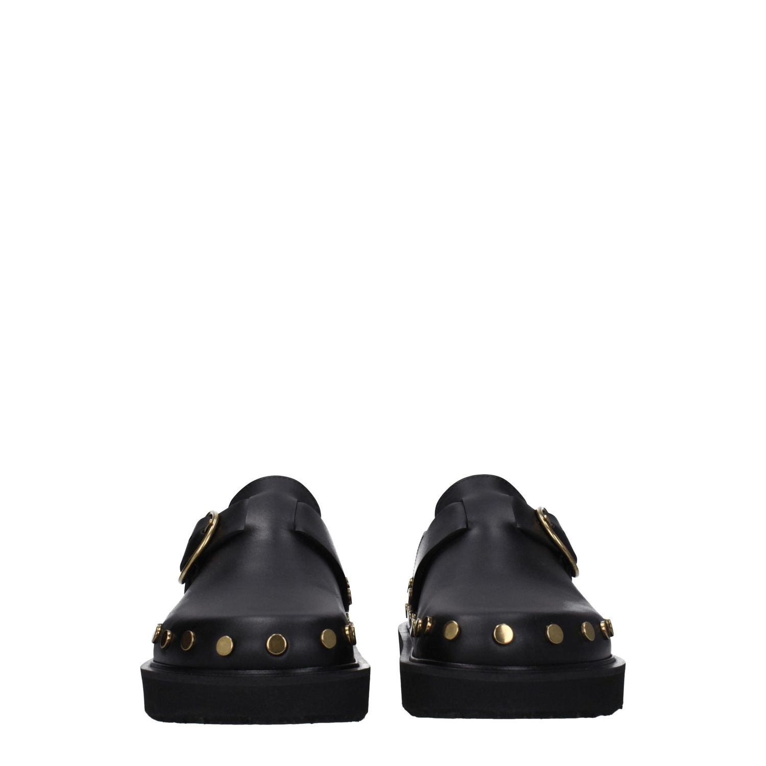 Isabel Marant Black Leather Slippers