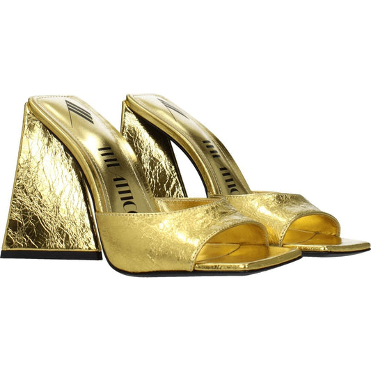 The Attico Gold Leather Platforms