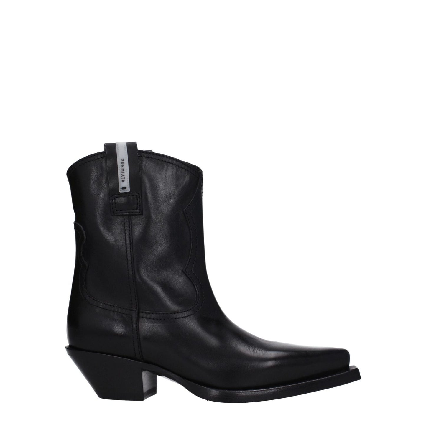 Premiata Black Leather Ankle Boots