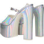Valentino Garavani Gray Leather Platforms VA-8547461300489-EU38.5/US8.5