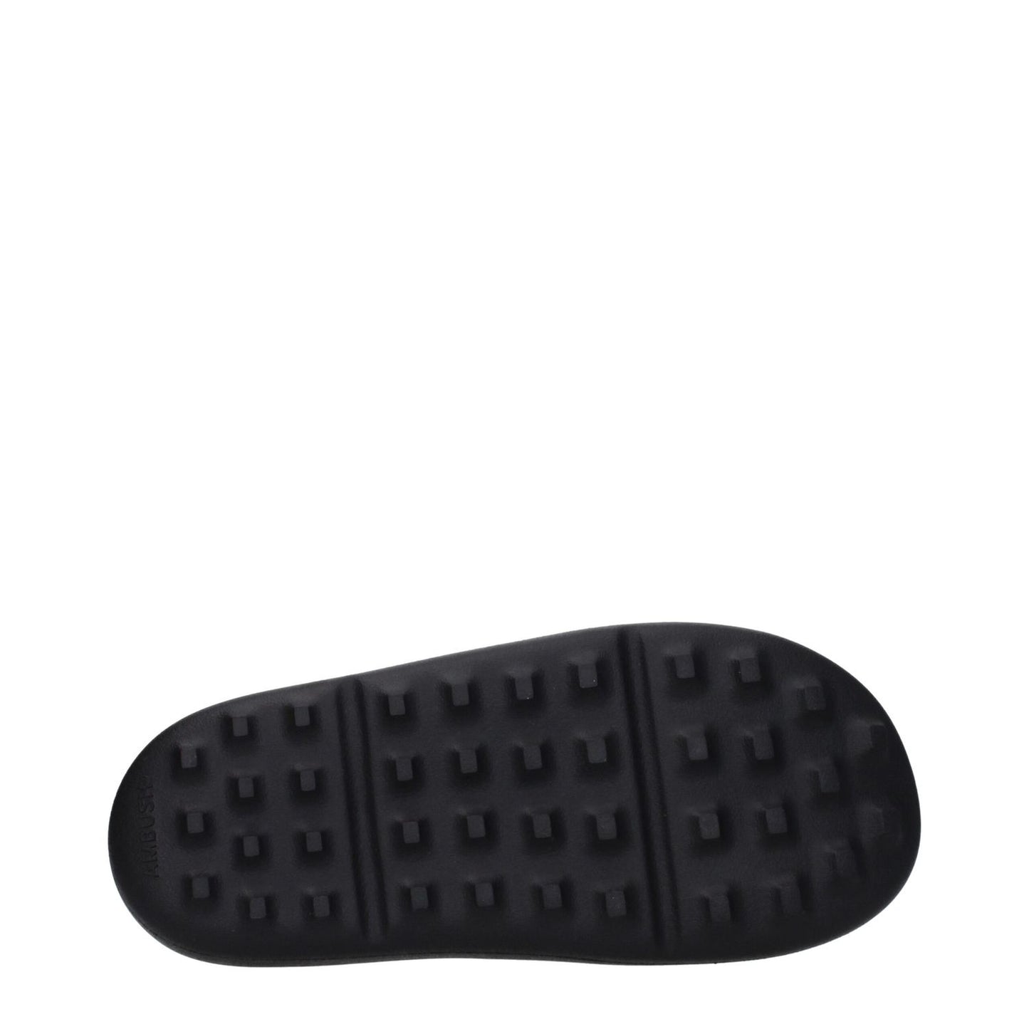Ambush Black Cotton Slippers with rubber sole, side logo, street style design, open toe, MPN BMIC005MAT0011001, F79692 code.