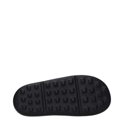 Ambush Black Cotton Slippers with rubber sole, side logo, street style design, open toe, MPN BMIC005MAT0011001, F79692 code.