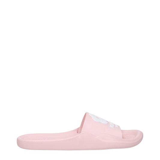 Kenzo Pink Cotton Slippers with rubber sole and open toe, featuring front logo design for casual wear, MPN FE52MU110P5134.