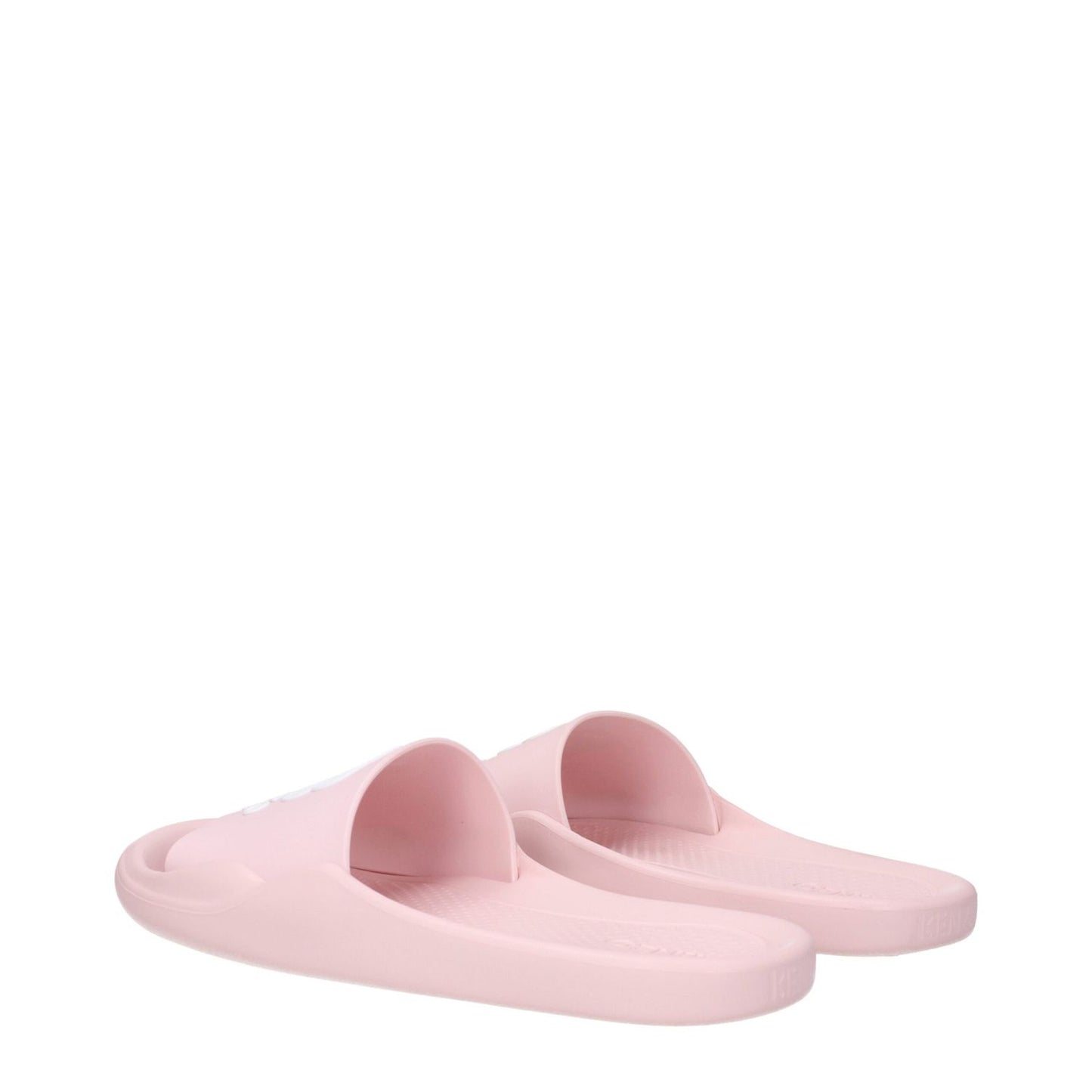 Kenzo Pink Cotton Slippers with front logo, casual style, rubber sole, open toe, and low flat heel, MPN FE52MU110P5134.