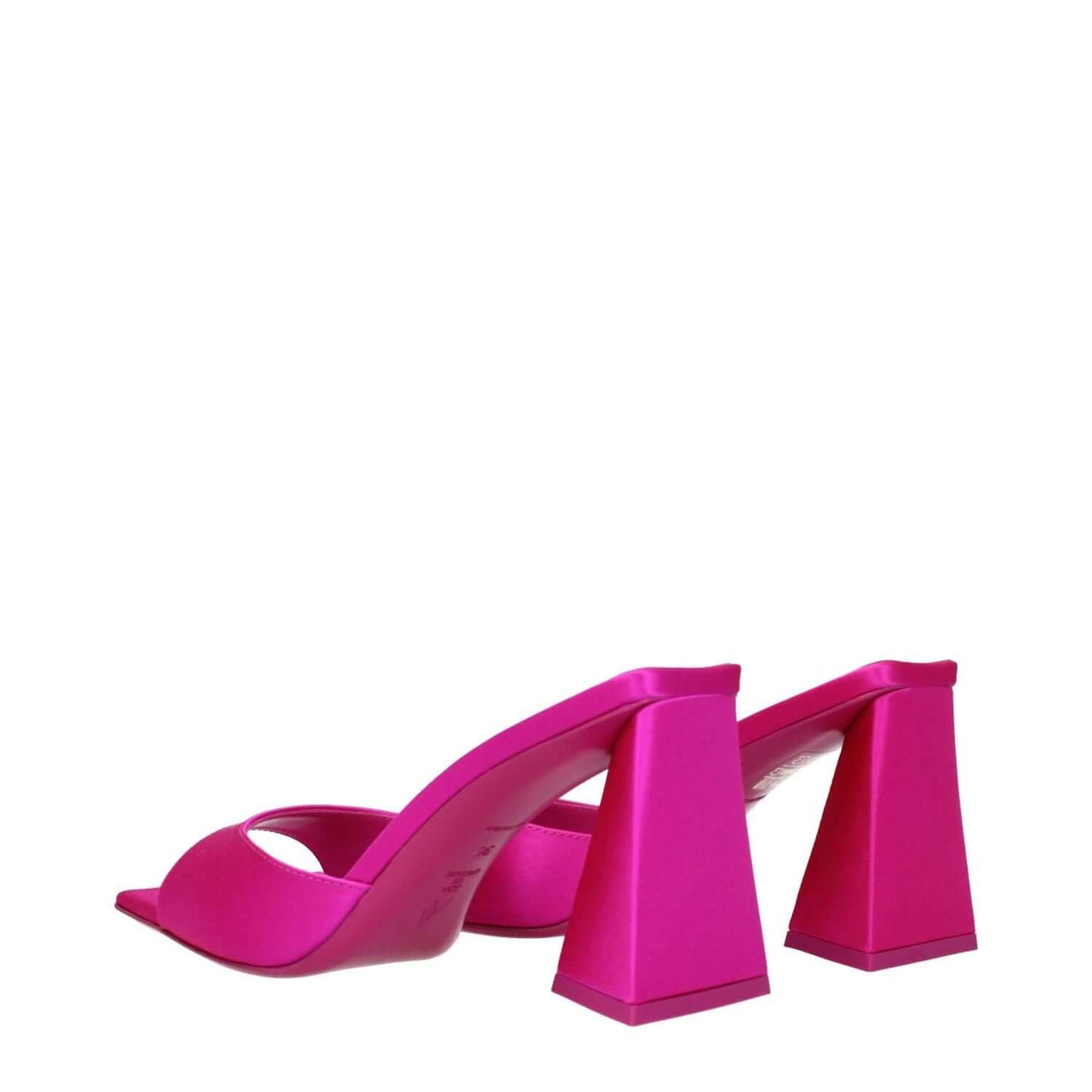 The Attico Pink Satin Stiletto Heel Sandals