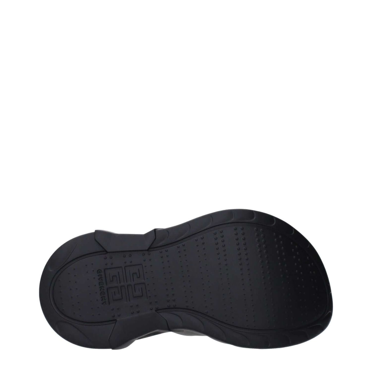 Givenchy Black Cotton Slippers with rubber sole showing logo design and casual style.