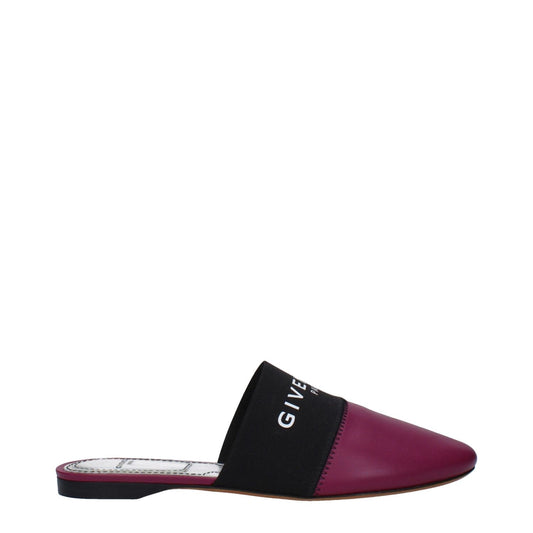Givenchy Purple Leather Slippers