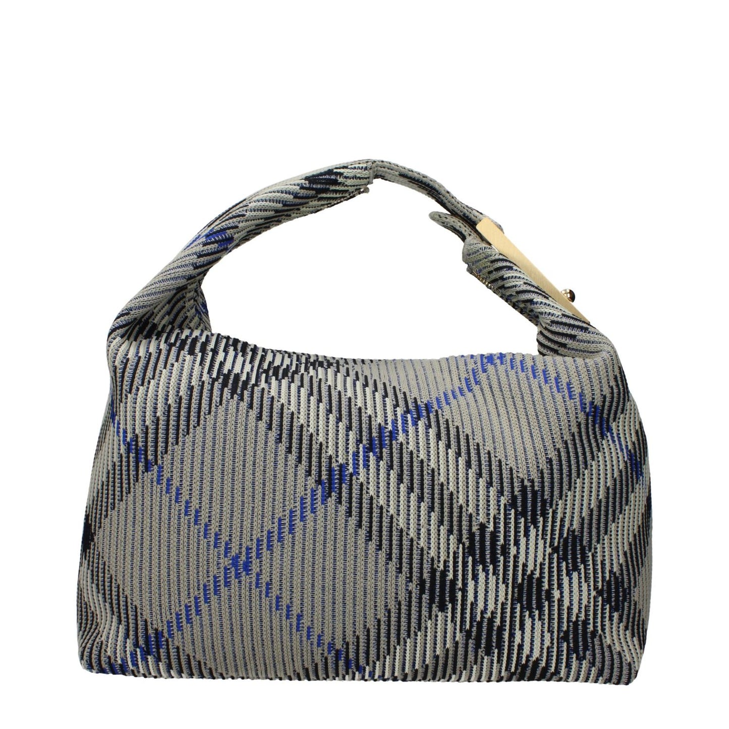 Burberry Green Polyamide Handbag with check print, gold details, medium size, and zip closure, MPN 8092989, code F82428.